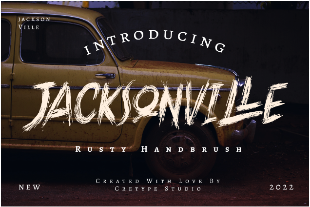 Jacksonville Rusty Handbrush Font