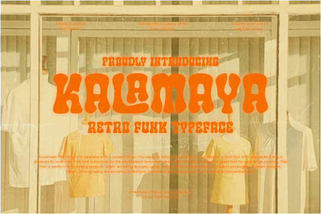 Kalamaya Retro Funk Typeface