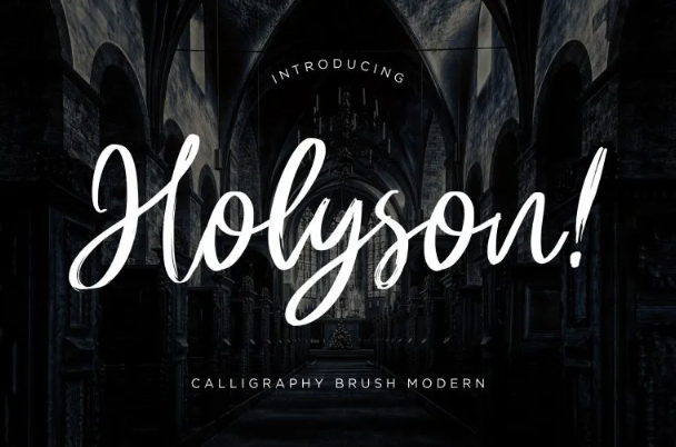 The classic script font, Holyson font