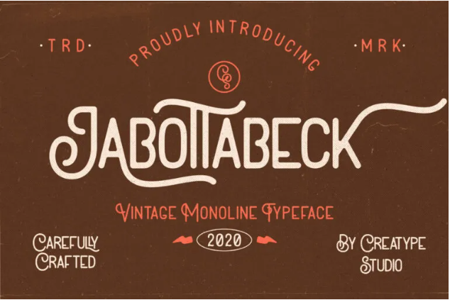 Jabottabeck Vintage Monoline Typeface