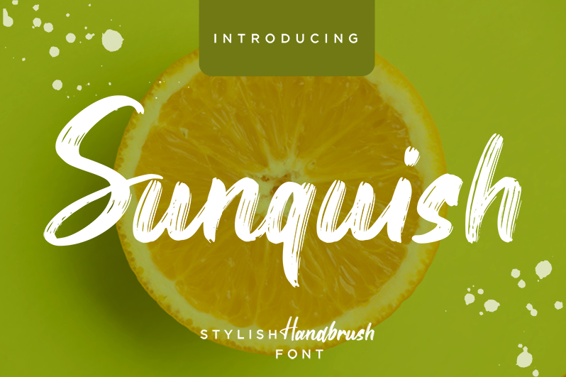 Sunquish brush font