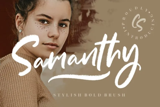 The elegant brush font, Samanthy font