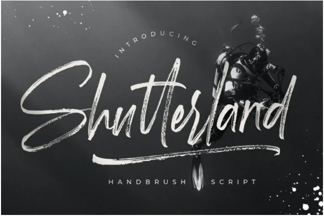 Shutterland Handbrush Bar Font