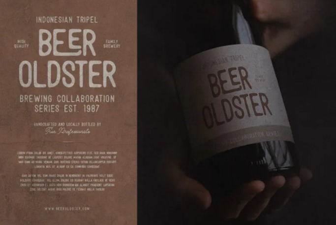 Beer Packaging Design by Zawturee Font