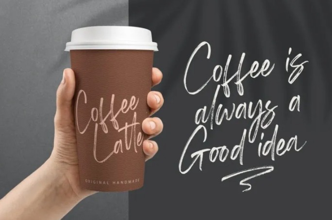 Coffe Packaging Design by Shutterland Font