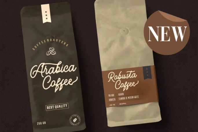 Coffee Packaging Design by Antipathy Font