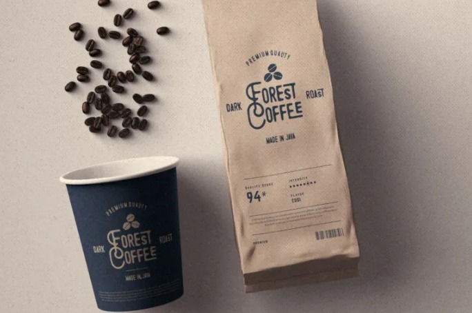 Coffee Packaging Design by Rontrelan Font