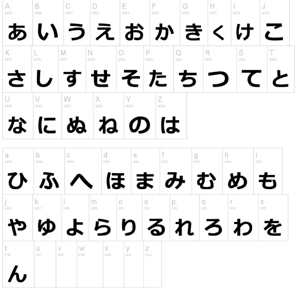 Hiragana Font - Japanese Font