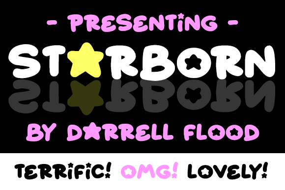 Presenting Starborn Font, The Fancy Cartoon Style