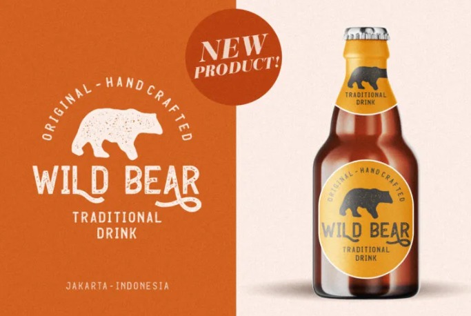 Traditional Drink Packaging Design by Enternal Font