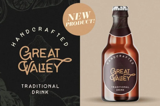 Traditional Drink Packaging Design by Lamorry Font