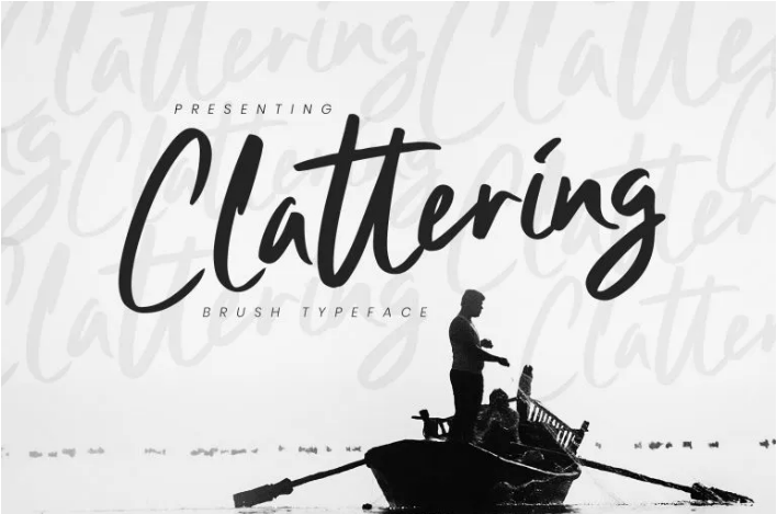 Clattering Brush Typeface 