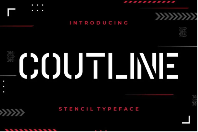 Stencil Urban Game Font