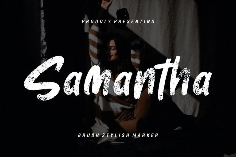 Samantha Brush Stylish Marker Font