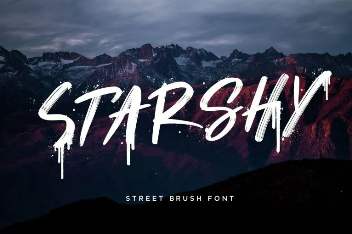 Starshy Street Brush Typeface