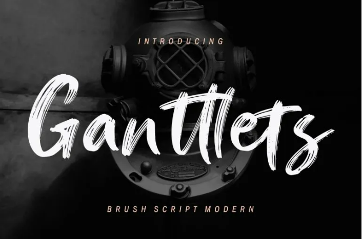 Ganttlets Brush Script Typeface