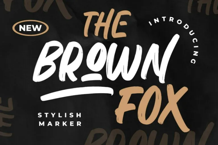 The Brown Fox Stylish Marker Typeface