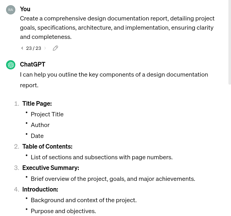 Documentation Report Design