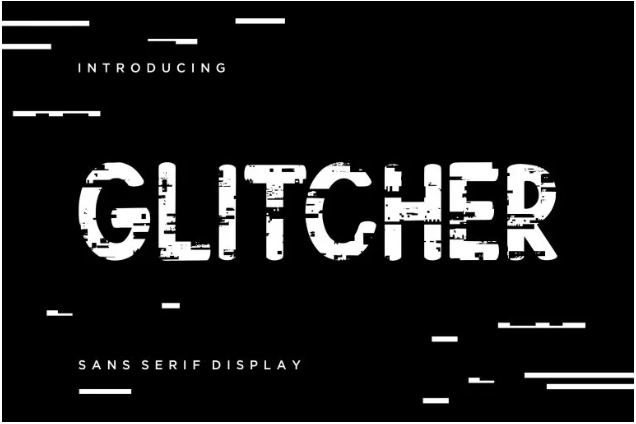 Glitcher Glitch Effect Game Font