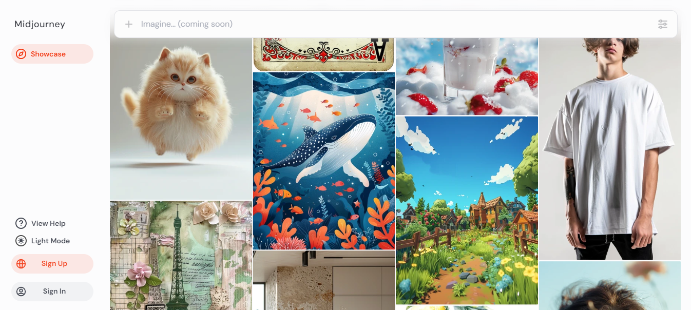 The showcase Midjourney