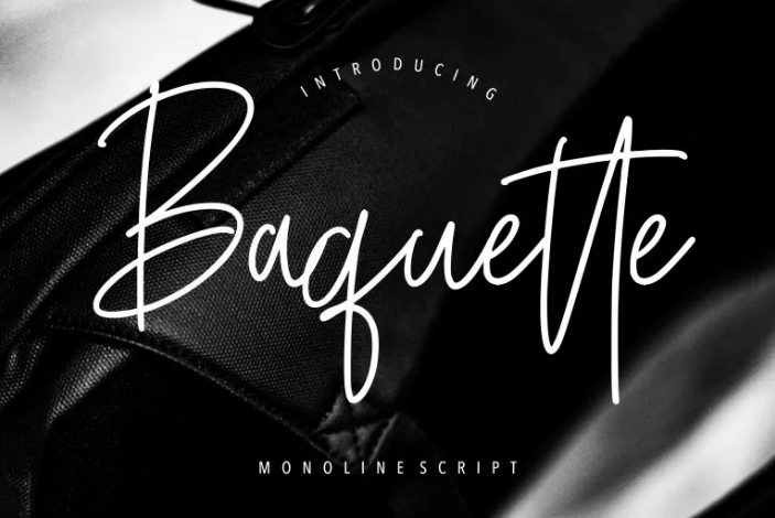Baquette Monoline Script Typeface