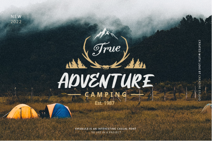 Emanule Display Casual Typeface