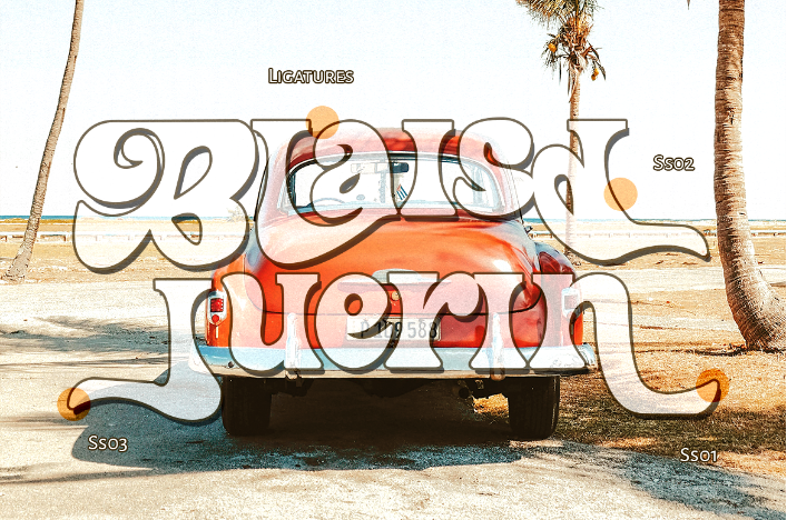 Retrock Vintage Curly Typeface