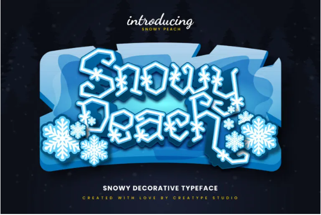 Snowy Peach Decorative Typeface