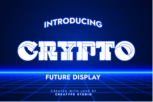 Crypto Futuristic Game Font