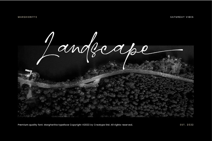 Margheritte Modern Script Typefaceas a Dazzling Photography Font