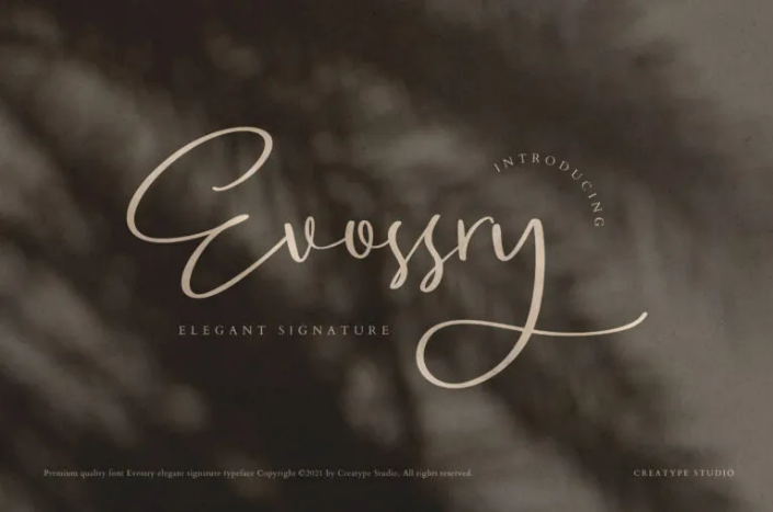 Evossry Elegant Signature Typeface