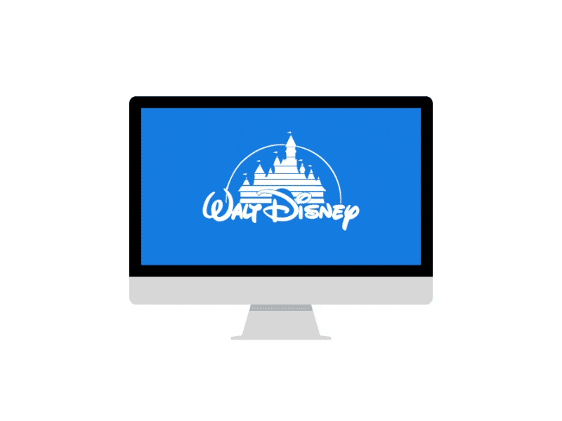 The dynamic logo of Disney 