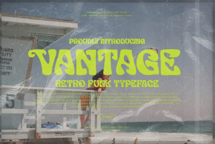 Vantage Retro Funk Typeface