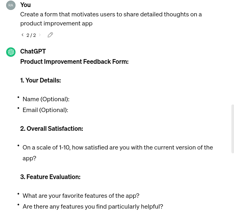 Feedback Form