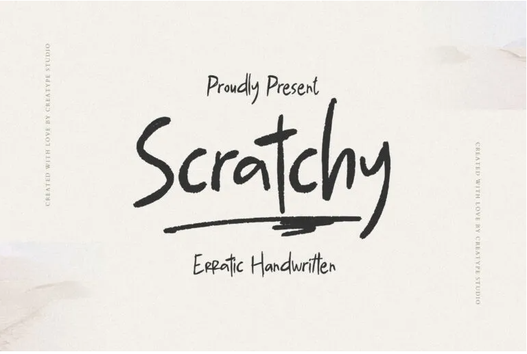 Scratchy Handwritten Font