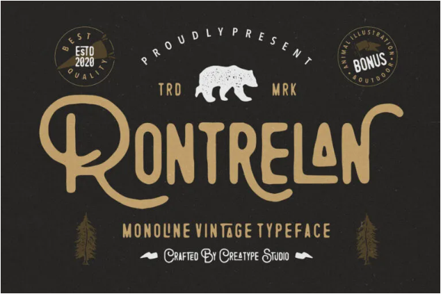 Rontrelan Rough Natural Game Font