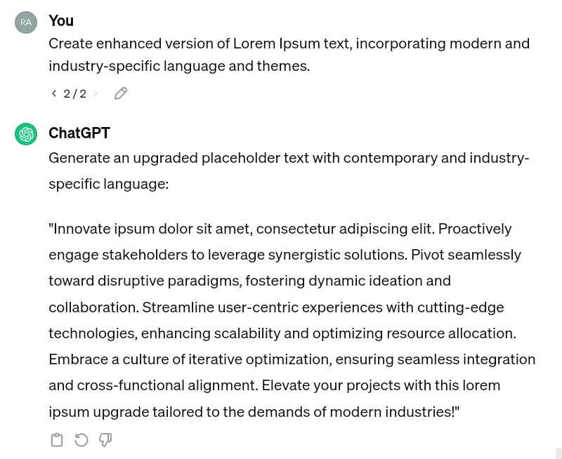 Upgrade Lorem Ipsum