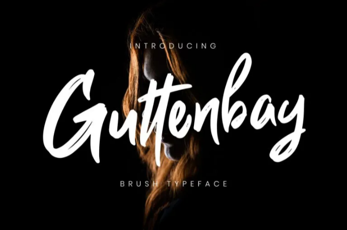 A cursive bold font, Guttenbay Font