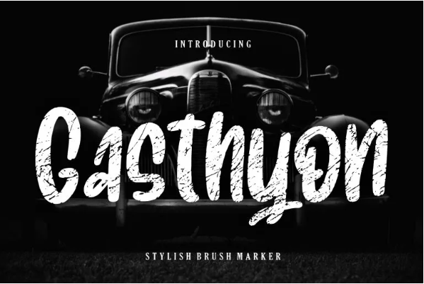 Gasthyon Rugged Race Car Font
