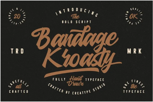 Bandage Kroasty Retro Font