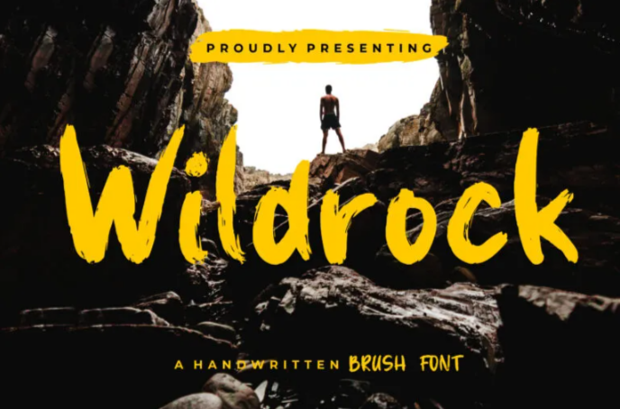 A tough brush font, Wildrock Font