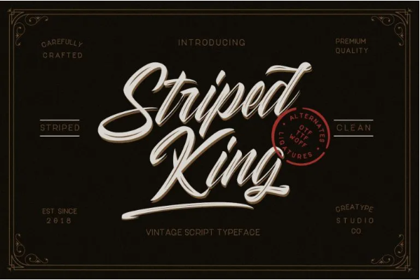 Strip King Legendary Race Car Font