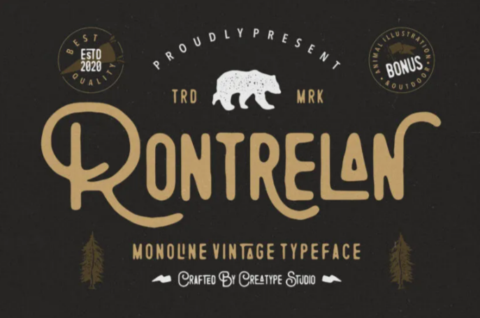 A Wild West font, Rontrelan Font