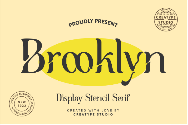 Brooklyn Stencil Typeface