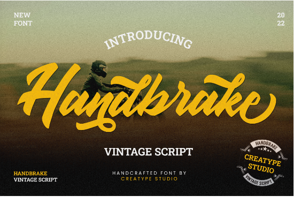 Handbrake Masculine Skateboard Font