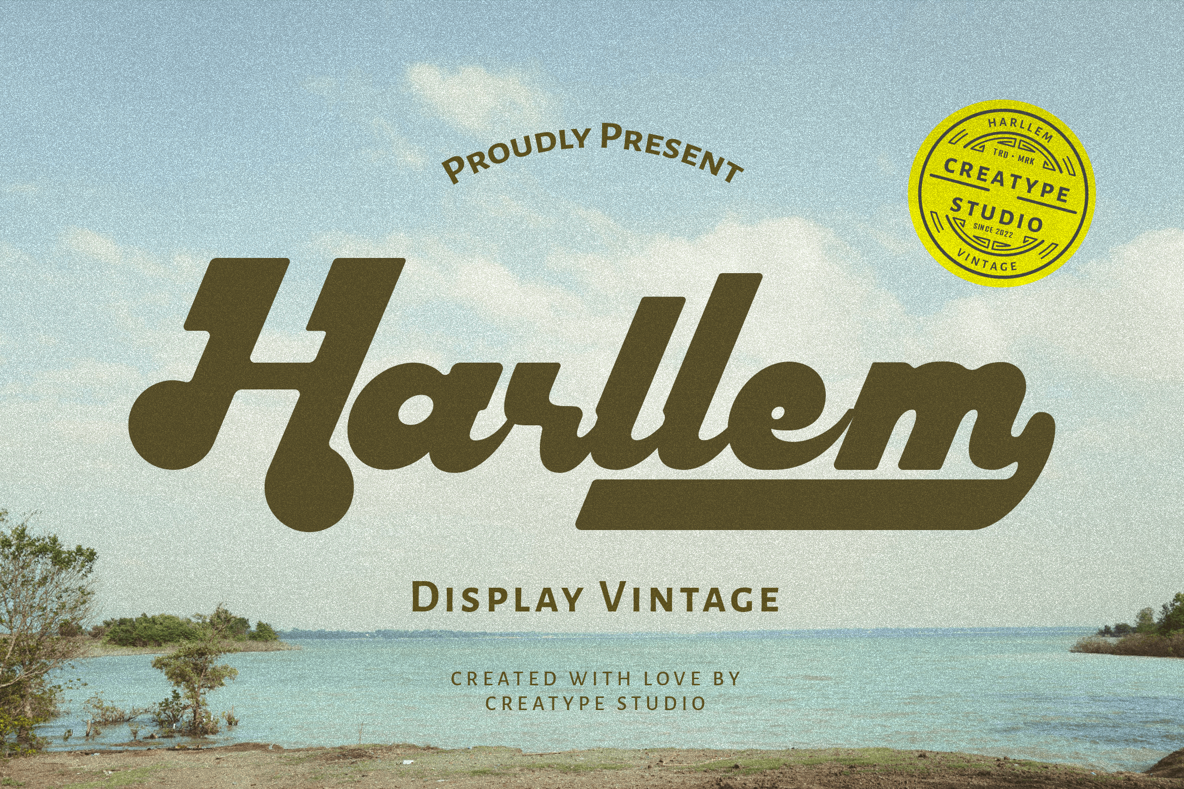 Harllem Display Vintage as Rock Font