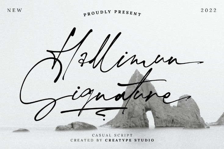 Hallimun Signature Casual Script