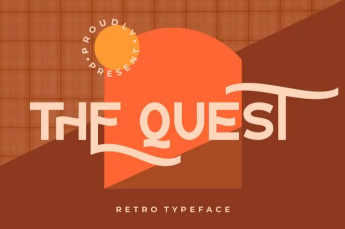 A classic venture font, The Quest Font