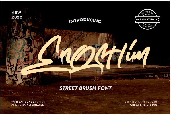 Enostlim Street Race Car Font
