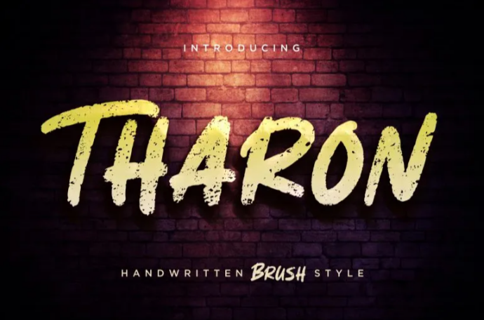 A bold Brush font, Tharon Font